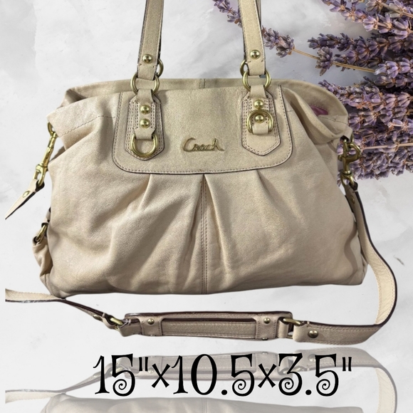 COACH cream hobo - Picture 1 of 7
